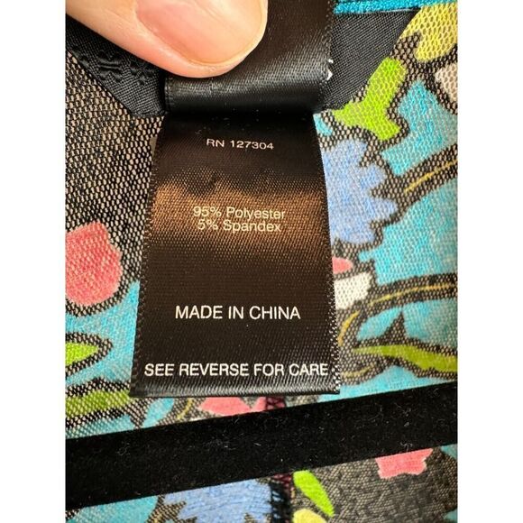 ALI MILES lightweight mesh multicolor open front cardigan sweater XL NWOT - Picture 3 of 9